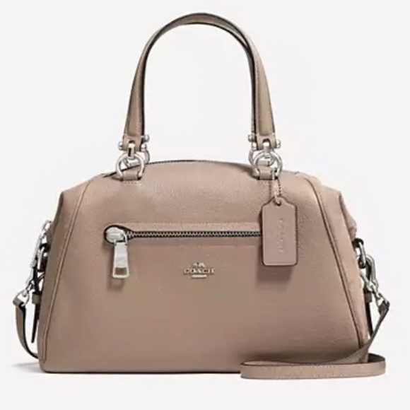 COACH Primrose Satchel Crossbody Carryall Purse Bag Pebbled Leather/Suede Combo - Picture 1 of 16